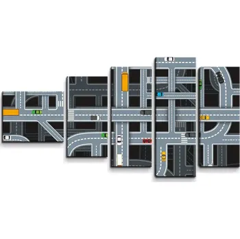 Obraz Sablio Obraz - 5-dílný Dětská autodráha - 100x60 cm