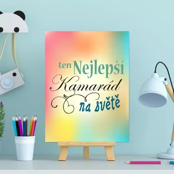 Plechová cedule Sablio Dárková cedulka Nejlepší kamarád na světě: 30x40 cm