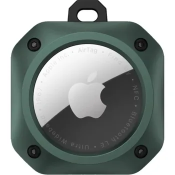 Pouzdro na mobilní telefon Odolný ochranný obal pro AirTag - tmavě zelený