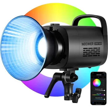 Studiové světlo Neewer CB60 RGB trvalé studiové světlo, Bowens, 18000Lux/1m, 2700-6500K, CRI97+, 70W, COB LED, APP, doprava ZDARMA!