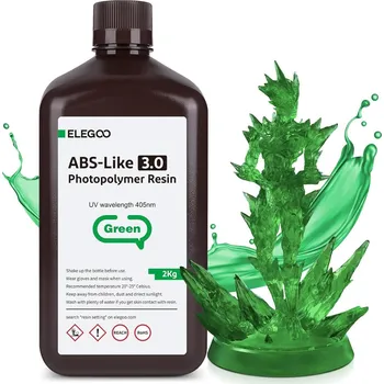 Příslušenství k 3D tiskárně ELEGOO ABS-like Resin V3.0 2KG, Green