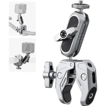 Selfie tyč Neewer UA008 stříbrný držák kamery s upevněním na řídítka, tyč nebo stůl