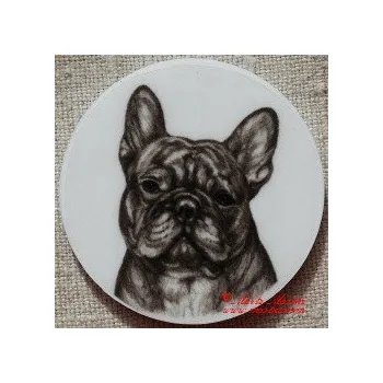 Francouzský buldoček magnet nebo placka - Špendlík brožový