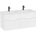 Koupelnová skříňka s dvojumyvadlem Roca Optica 120x58x45,5 cm bílá matná mat OPT1202ZBM