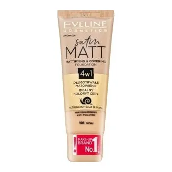 Make-up Eveline Satin Matt Mattifying & Covering Foundation 4in1 101 Ivory 30 ml