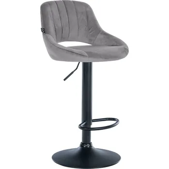 Barová židle Barová židle Mile samet černá, tmavě šedá