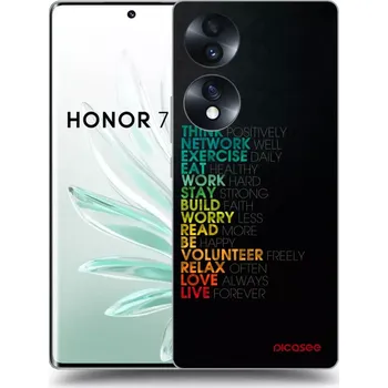 Pouzdro na mobilní telefon Picasee silikonový průhledný obal pro Honor 70 - Motto života