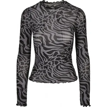 Dámské tričko Ladies AOP Mesh Turtleneck Longsleeve - asphalt/black XXL