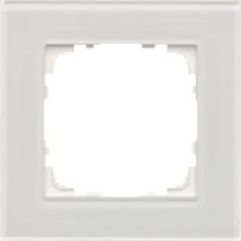 vypínač Rámeček 1 násobný, skleněný, Simon 55 Nature TRN1/181, bílá