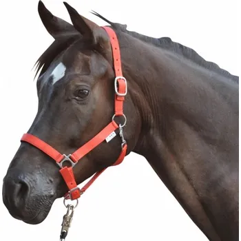 Sport Nylonová stájová ohlávka HKM II., Cob - Neonově růžová