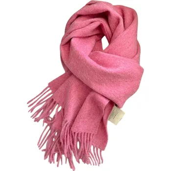 Šála Dámská šála 135–175 cm Jednobarevná měkká vlněná šála s třapatými konci Elegantní hřejivý módní doplněk vhodný pro podzimní a zimní období růžová