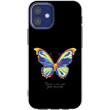 Pouzdro na mobilní telefon Picasee silikonový průhledný obal pro Apple iPhone 12 mini - Diamanty Black