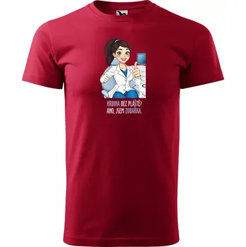 Sablio Tričko s potiskem Ano, jsem zubařka - červené 5XL