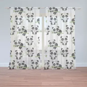 Záclona Sablio Záclony Pandy s větvičkou: 2ks 150x250cm