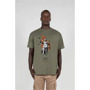 Justitia x Heavy Oversized Tee - olive L