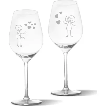 Víno Sablio Skleničky na víno On a ona: 2 x 49 cl