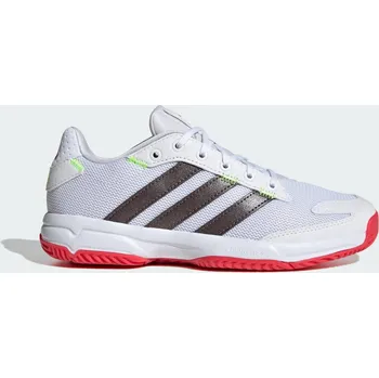 Dětská běžecká obuv ADIDAS Dětské boty Stabil Indoor 35 BÍLÁ|KAŠTANOVÁ|ČERVENÁ