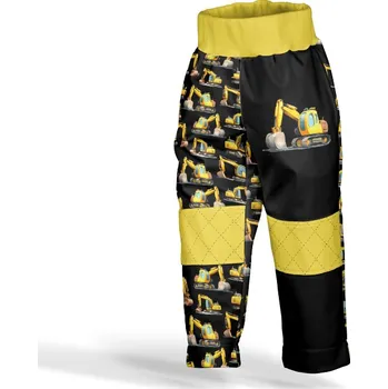 Panel se střihem 152 softshell kalhoty bagry černé