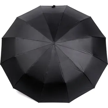 Deštník Pánský skládací vystřelovací / sestřelovací deštník s červenými detaily, velké, černá