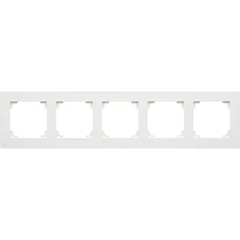 vypínač Rámeček 5 násobný, Simon 55 Line TR5/AB111, bílá antibakteriální