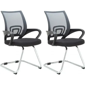 Barová židle 2 ks / set konferenční židle Bonnie, šedá