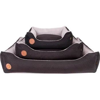 Pelíšek pro psa Pelech Cézar PREMIUM, černá/šedá Velikost: M (80 x 70cm)