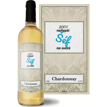 Víno Sablio Bílé víno 100% nejlepší šéf na světě: 0,75 l