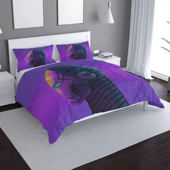 Povlečení Sablio Povlečení Iron Man Helma na fialové - 140x200 / 90x70