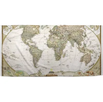 Osuška Sablio Ručník Mapa světa - 50x100 cm