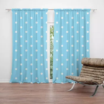 Závěs Sablio Závěs Bílé tečky na modré: 2ks 140x250cm