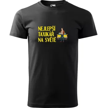 Pánské tričko Sablio Tričko s potiskem Nejlepší taxikář na světě - černé S
