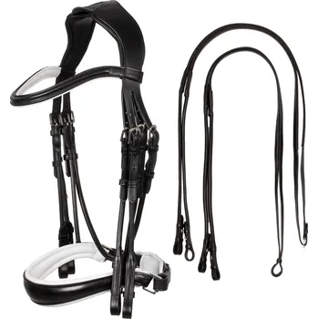 ACAVALLO Uzda Gioconda Acavallo, kožená, černá FULL