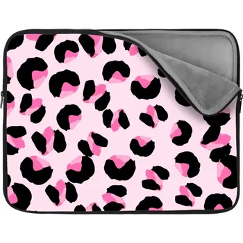 pouzdro na notebook Sablio Obal na notebook Růžový gepard - 17"