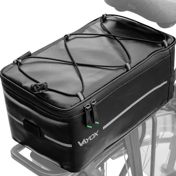 brašna na kolo VAYOX Cyklistická brašna na nosič VA0166 voděodolná 8L 8L ČERNÁ