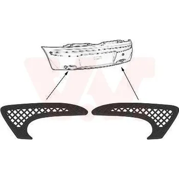 Nárazník Větrací mřížka, nárazník VAN WEZEL 1620559