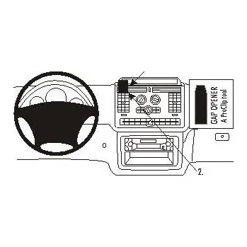 Brodit ProClip montážní konzole pro Mercedes Benz V-Class/Vito 04-14, na střed vlevo