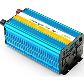 HOULI Power Inverter měnič napětí z 12V na 230V, 2000W/4000W, funkce UPS, čistá sinusoida, doprava ZDARMA!