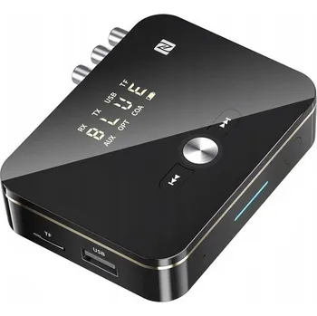 FM transmitter VAORLO M8 Bluetooth 5.0 audio přijímač/vysílač, RCA, TOSLINK, SPDIF, USB, NFC + dálkové ovládání