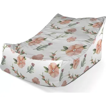 Sedací pytel Sablio Sedací vak Lounge Malované květy - 80 x 95 x 50 cm
