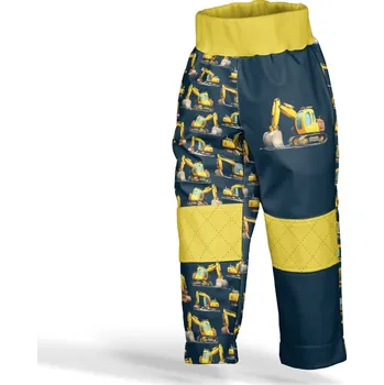 Panel se střihem 158 softshell kalhoty bagry tmavě modré
