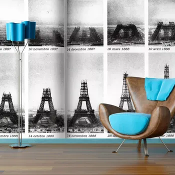 Tapeta Sablio Tapeta Eiffelova věž stavba - 125x75 cm