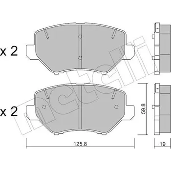 Brzdová destička Sada brzdových destiček, kotoučová brzda METELLI 22-1463-0