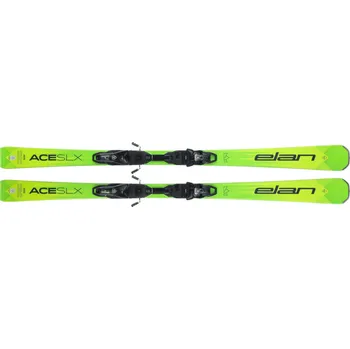 Sjezdové lyže SET Elan ACE SLX S Fusion X + EMX 12 GW Fusion X Velikost: 170 L green+V matt black/silver 25/26