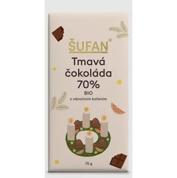 Čokoláda Šufan Čokoláda Vánoční 70% s kořením