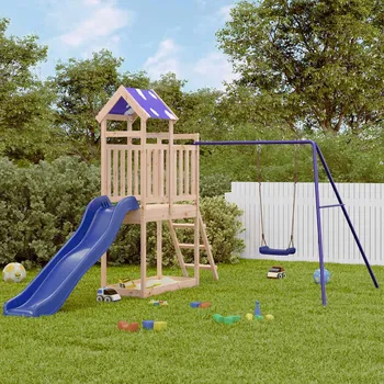Hra na zahradu vidaXL Dětské hřiště na zahradu masivní borové dřevo [3279076]