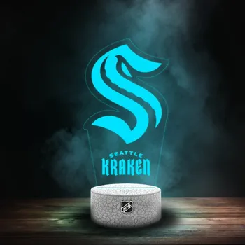 Lampička Great Branding Led Světlo Seattle Kraken NHL