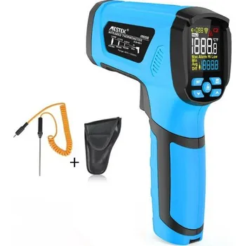 Domácí teploměr Mestek IR05B bezdotykový teploměr se sondou, -40°C-2000°C, modrý