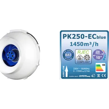 Domácí ventilátor Ventilátor Prima Klima PK250-ECblue 1450 m³/h, ventilátor s EC motorem a regulací výkonu