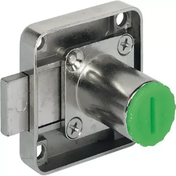 Nábytkové kování Zámek nábytkový Häfele 18/22mm bez vložky závora 24mm, matný nikl