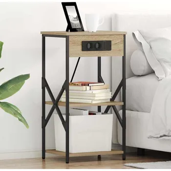 Noční stolek vidaXL Noční skříňka Sonoma dub 41 x 31 x 76 cm kompozitní dřevo [859527]